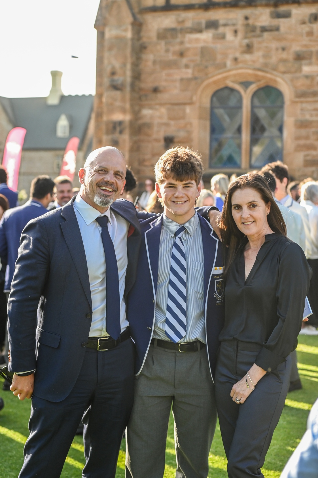 Tom Richardson with his son Jake and wife